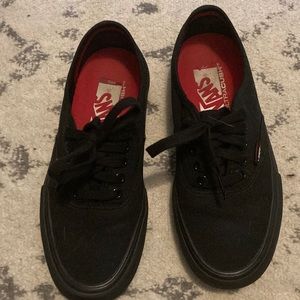 Vans black womens sneakers size 8
